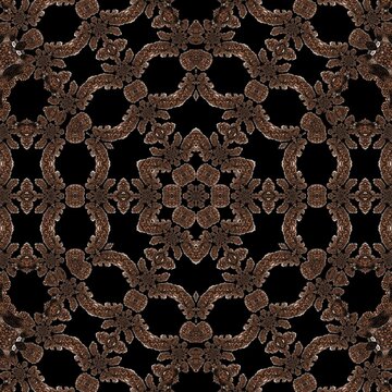 Pattern shape seamless abstract contemporary  design for background, scarf pattern texture for print on cloth, cover photo, website, mandala decoration, retro, vintage, trend, 3d illustration, baroque