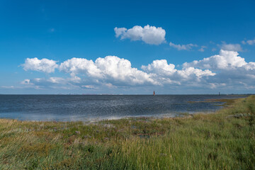 Landscape at the mouth of the Weser by Fedderwardersiel