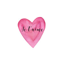 Fototapeta premium Pink heart with text