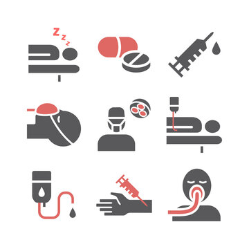 Anesthesia Flat icons. Anaesthetic Department. Health center. Vector sign for web graphics.
