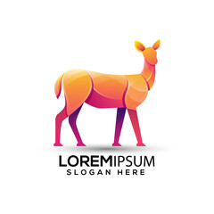 Colorful deer logo template