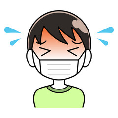 マスク　苦しい男の子