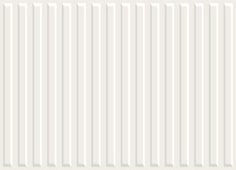 Textured background with a radiator look. It can be used as seamless. White modern striped background visual, geometric vertical lines.