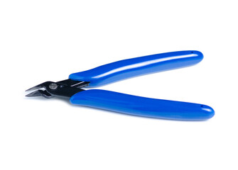 Wire cutter tool on white background isolation