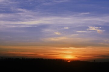 sunset in the sky