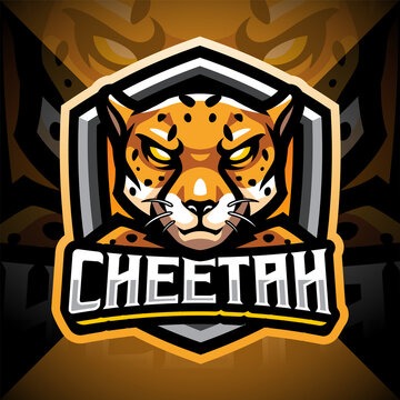 Cheetah esport mascot logo design