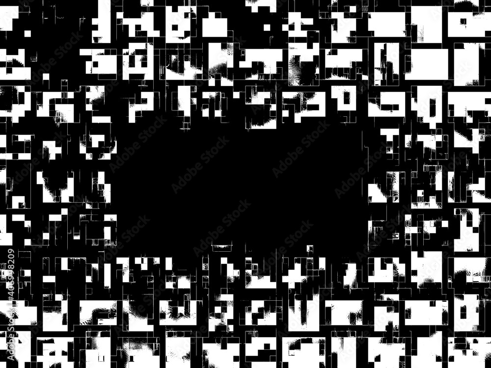 Poster black and white background with numbers. urban style digital metallic backdrop. cool simple detail p
