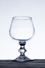 empty glass on a white background