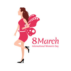 International Womens Day. Vector illustration with women different nationalities and cultures. Women empowerment movement. International women´s day graphic in vector.
