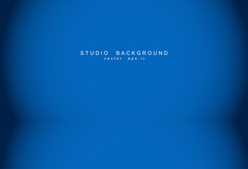 Empty blue studio room Backdrop. Light interior with copyspace for your creative project . Vector illustration EPS 10