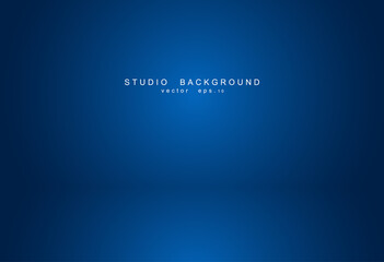 Empty blue studio room Backdrop. Light interior with copyspace f