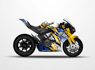 Obraz premium Motorcycle Sportbikes wrap decal and vinyl sticker design.