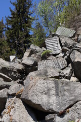 Abraum Abraumhalde Steinbruch Granit Granitsteinbruch Fichtelgebirge