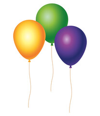 balloons helium floating decorative icons