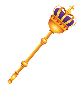 scepter queen golden accessory icon