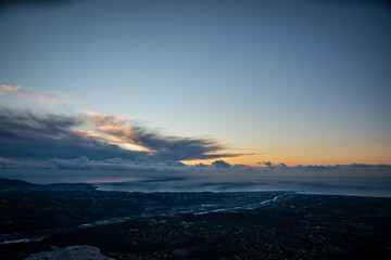 sunset in the mountains