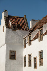 Fototapeta na wymiar White Harl Historic Houses in Culross Fife Scotland