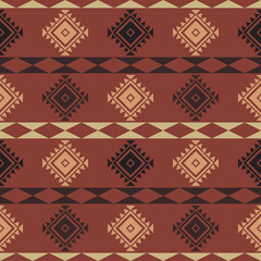 Seamless aztec pattern. ethic decorative illustration with geometric ornaments.