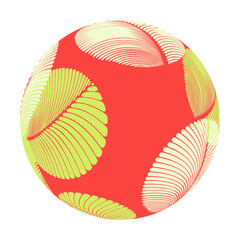 feathers leaves ball red light green