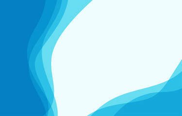 Abstract blue water wave banner curve background vector illustration.
