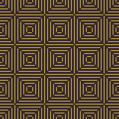 Seamless geometric tile linear pattern with hatched squares. minimalist ornate.