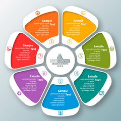 Abstract 3D Paper Infographics. Business template .Vector illustration