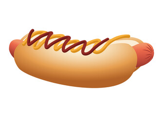 delicious hot dog fast food icon