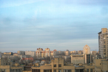 Fototapeta na wymiar City landscape. Industry. The sky over the city. Cloudy sky. High-rise buildings.