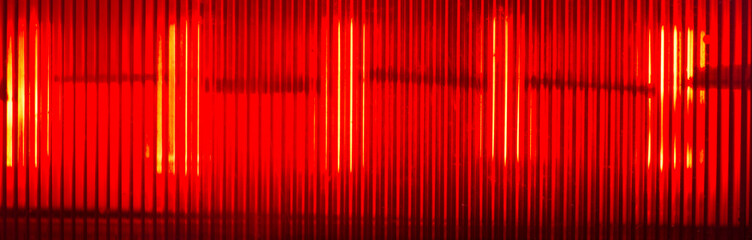 Red lantern close-up from a darkroom for printing photos.