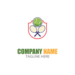 Tennis sport logo icon design,badge template