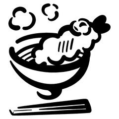 温かい海老の天ぷらそば