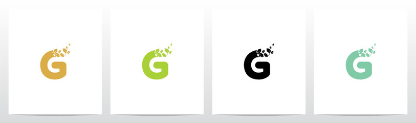 Letter Eroded Into Leaf Letter Logo Design G