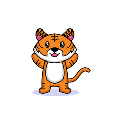 Cute baby tiger mascot design