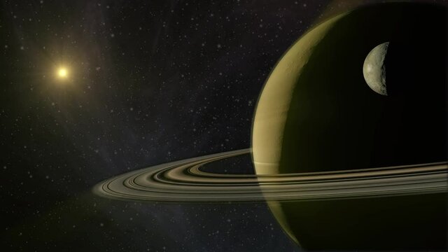 Image of the planet Saturn 3D illustration