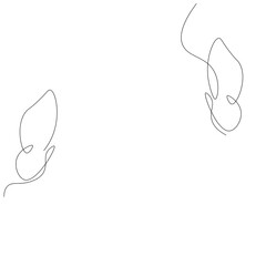 Butterfly fly one line drawing, vector illustration