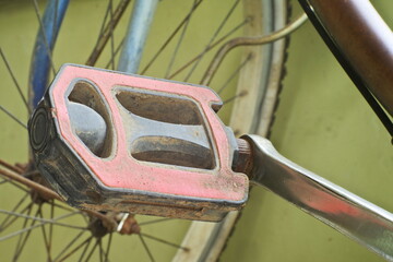 Closeup Part Of Rusty Bike