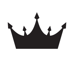 Simple Black Crown Icon Vector Illustration EPS10
