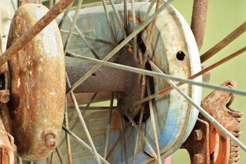 Closeup Part Of Rusty Bike