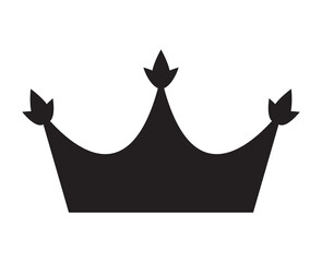 Simple Black Crown Icon Vector Illustration EPS10