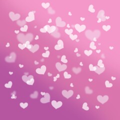 Blurry Heart  shape on pink background, image for love valentine and wedding