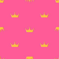 Abstract Seamless pattern with king, princess crowns. Vector Illustration EPS10