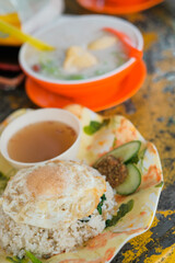 Asian Chinese Fried Rice with Vegetable , Egg and 