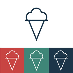 Linear vector icon with cream