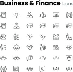 Business and finance icon set