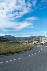 Fototapeta premium Winding asphalt road on the south coast of Spain