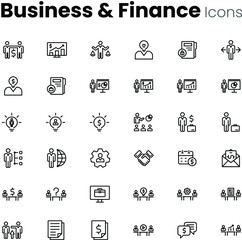 Business and finance icon set