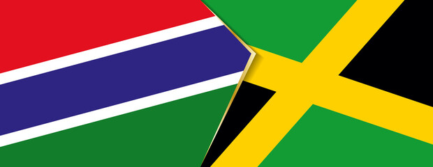 Gambia and  Jamaica flags, two vector flags.