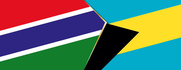 Gambia and  The Bahamas flags, two vector flags.