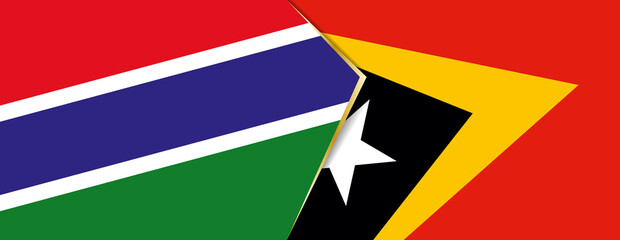Gambia and  East Timor flags, two vector flags.