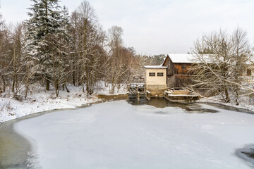 Winter landscapes on a frosty day.
